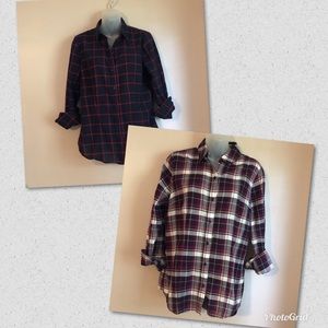 Two Limited button down  plaid shirts ~size med~